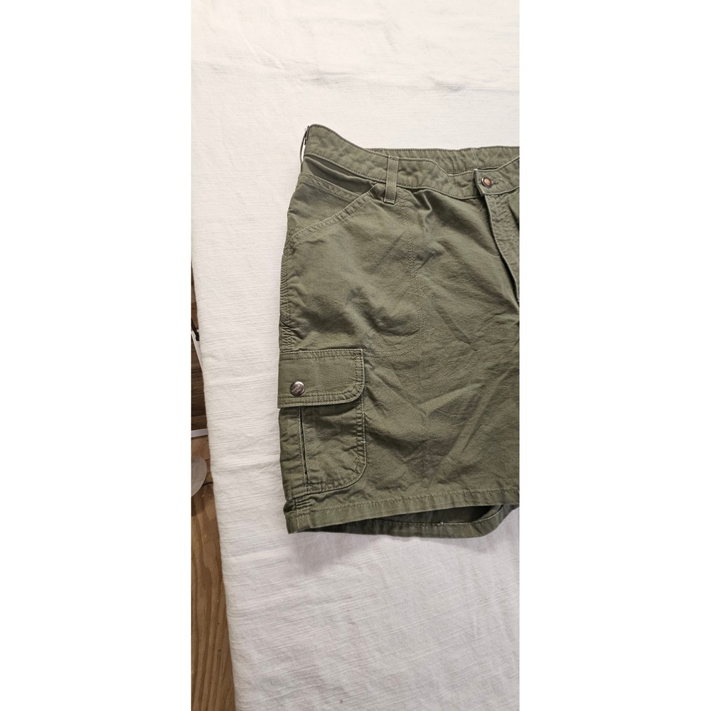 Carhartt Mens Olive Green Canvas Cargo Shorts Size 16 WB164 LOV Relaxed Fit - Picture 11 of 11